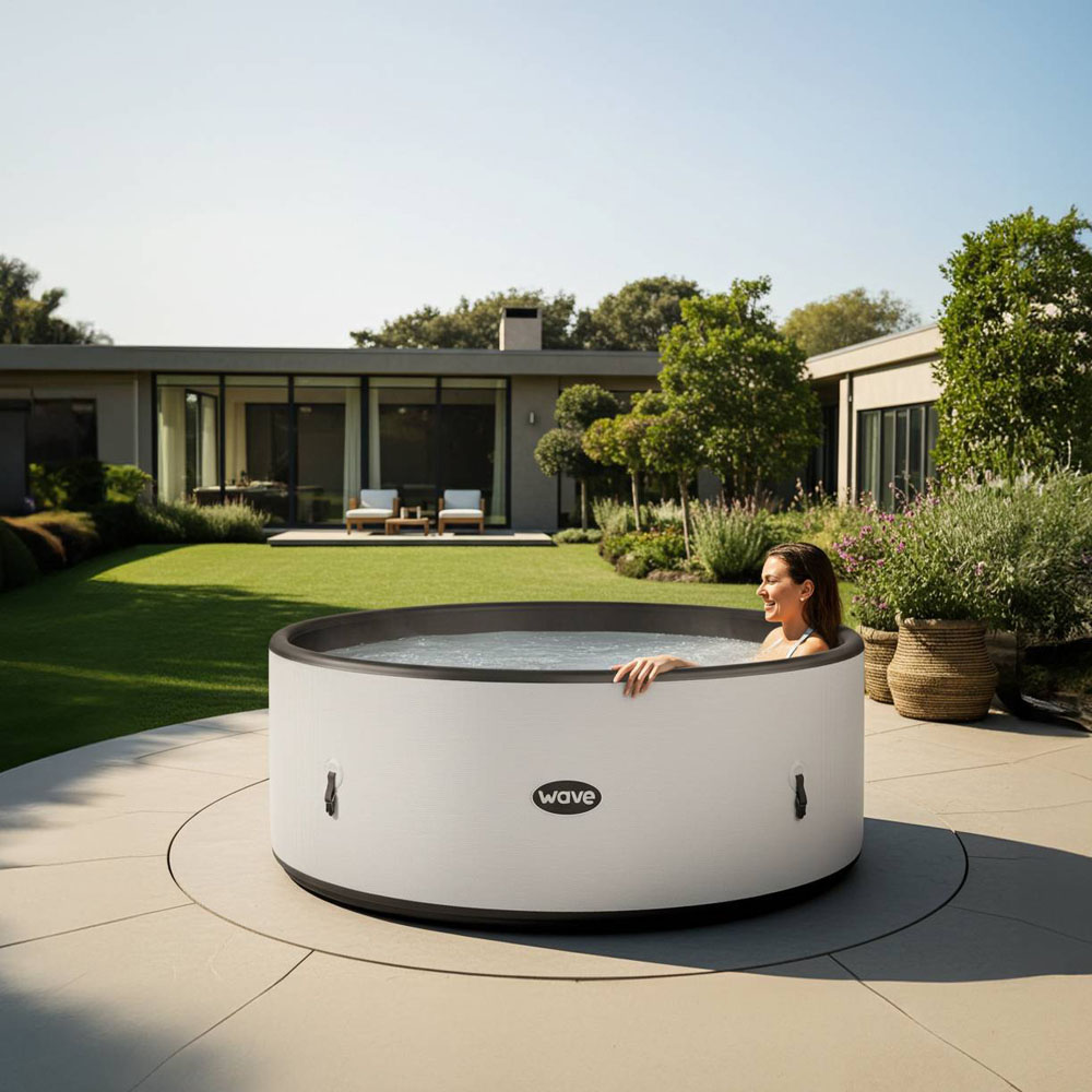 Wave Spas Ontario 4 Person Herringbone Round Drop Stitch Hot Tub Image 4