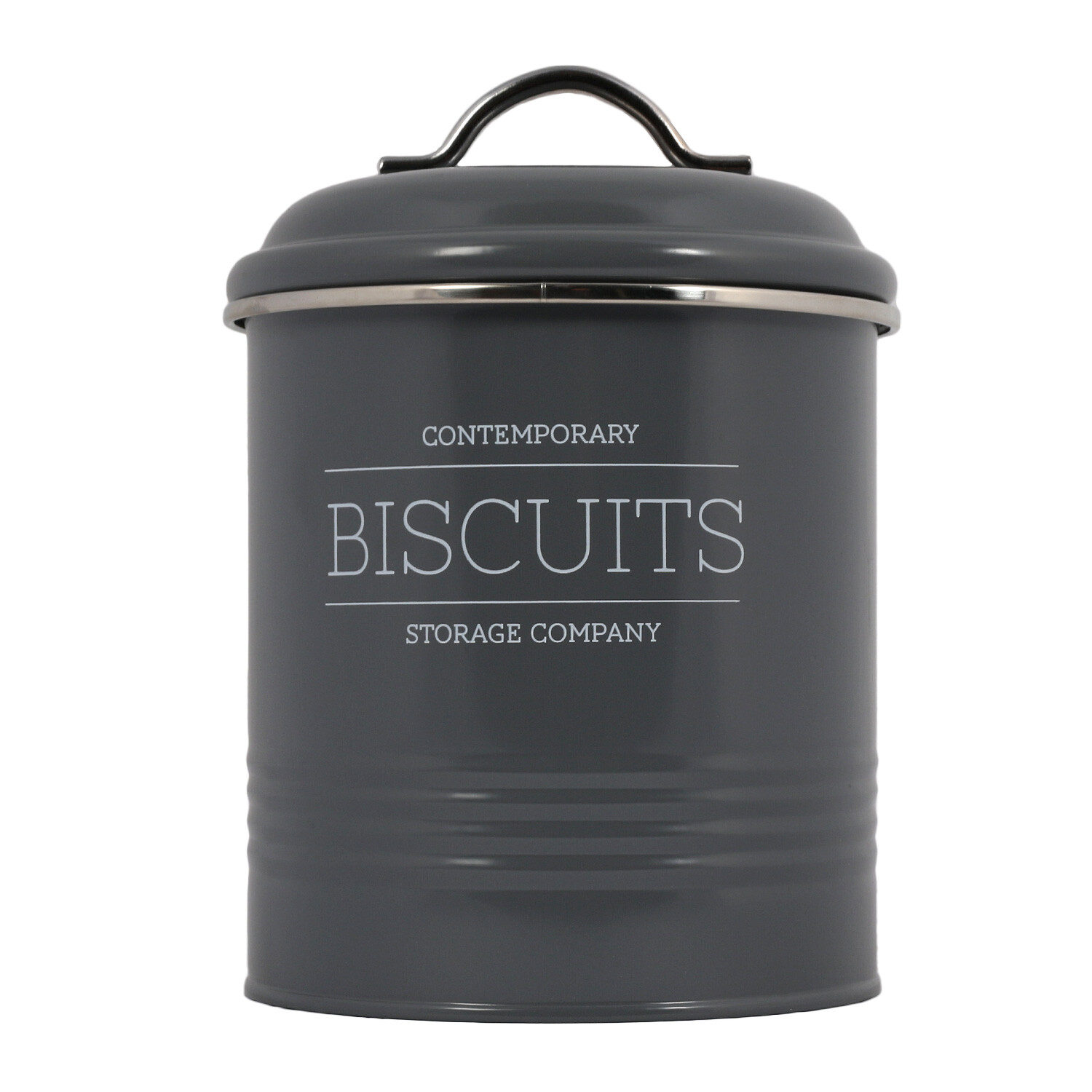 Round Rib Biscuit Canister - Grey Image