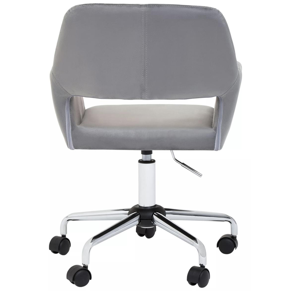 Interiors by Premier Brent Grey and Chrome Swivel Home Office Chair Image 6