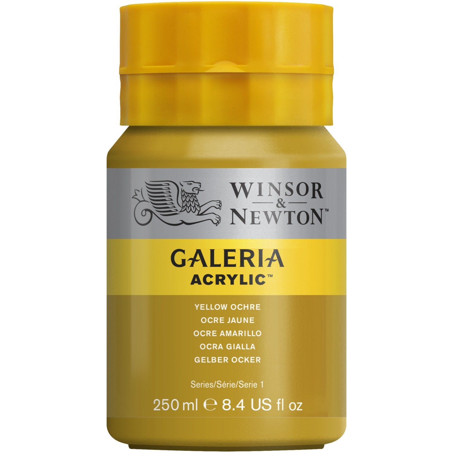 Winsor and Newton 250ml Galeria Acrylic Paint - Yellow Ochre Image 1