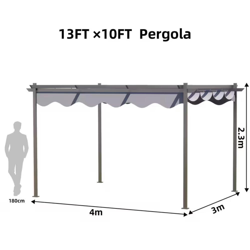 Alivio 4 x 3m Steel Frame Pergola Image 7