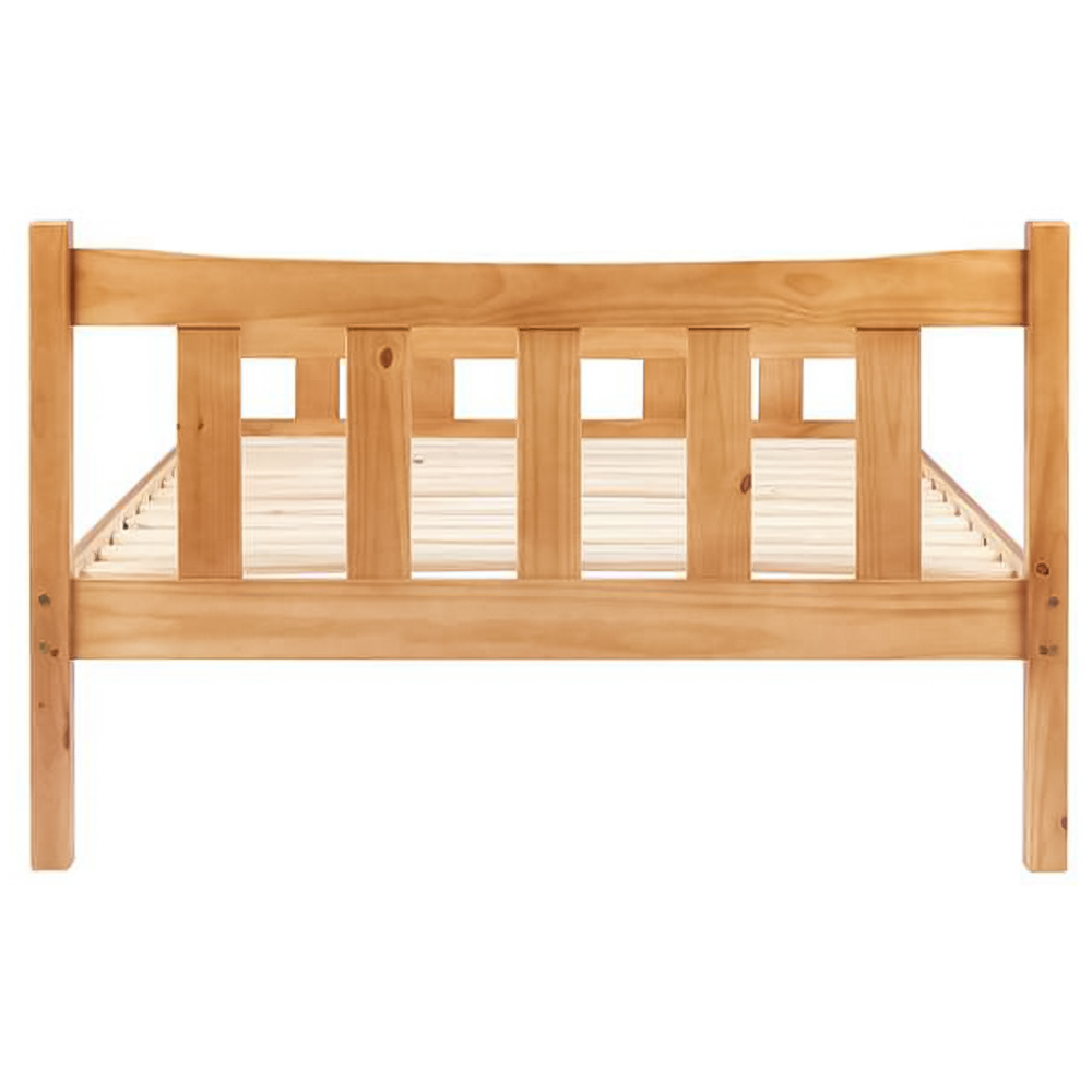 Miami Small Double Brown Antique Pine Bed Frame Image 5