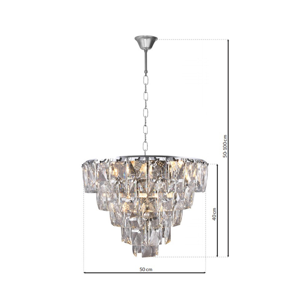 Milagro Chelsea Clear Chandelier 230V Image 7