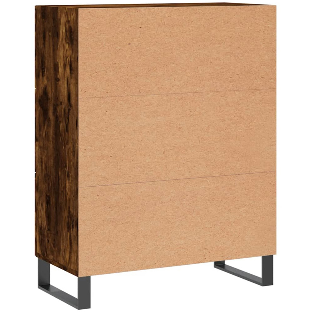 vidaXL 3 Drawer Smoked Oak Sideboard Image 8