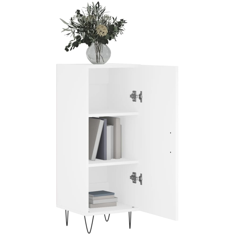 vidaXL Single Door White Sideboard Image 4
