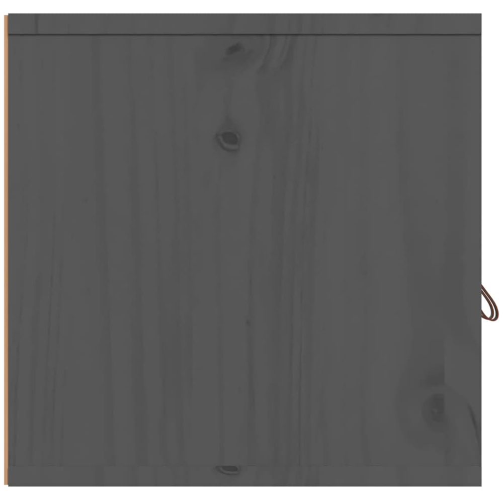 vidaXL 2 Door Grey Solid Pine Wood Wall Cabinet Set of 2 Image 4