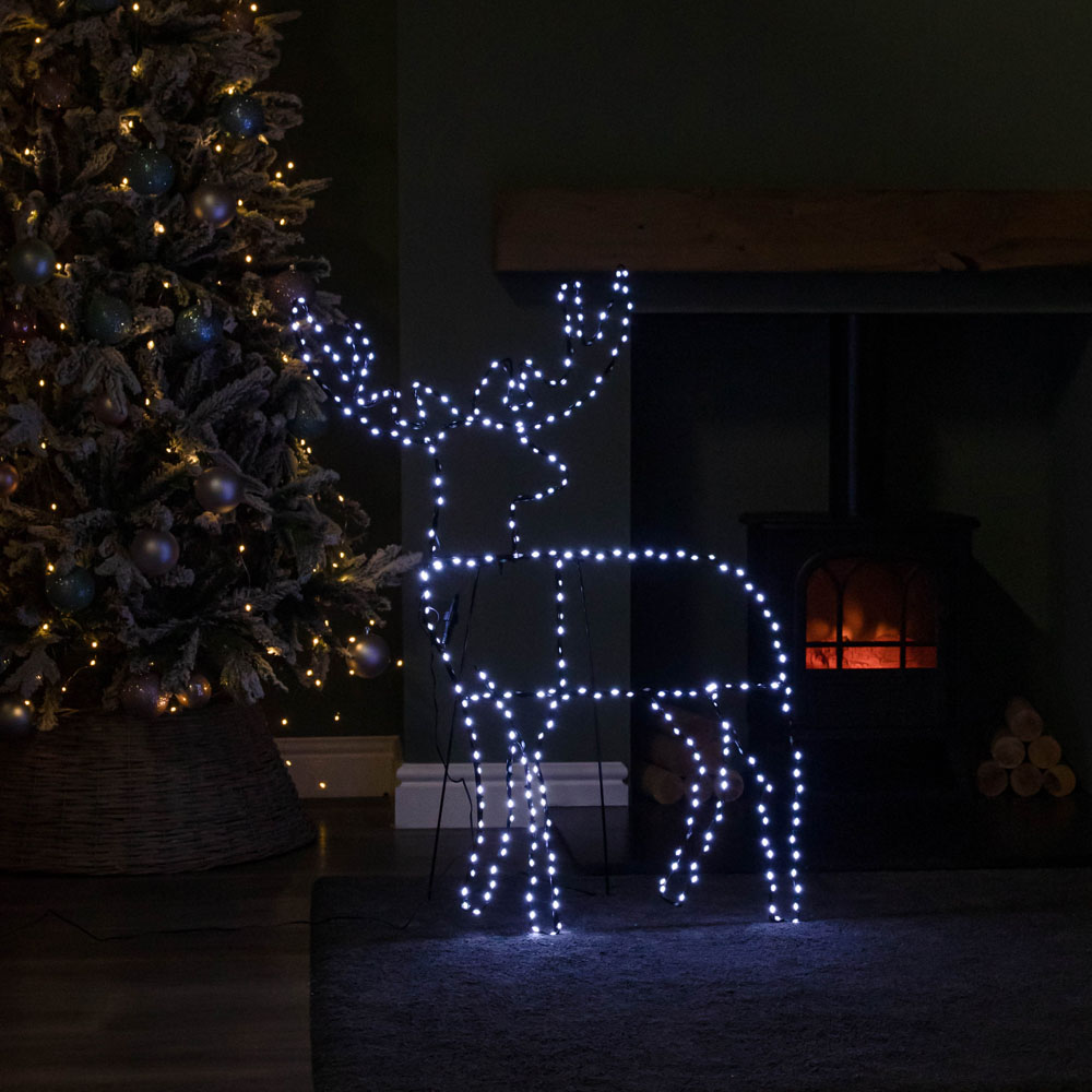 Samuel Alexander 292 Cool White LED Light Up Christmas Standing Reindeer 2.6ft Image 4