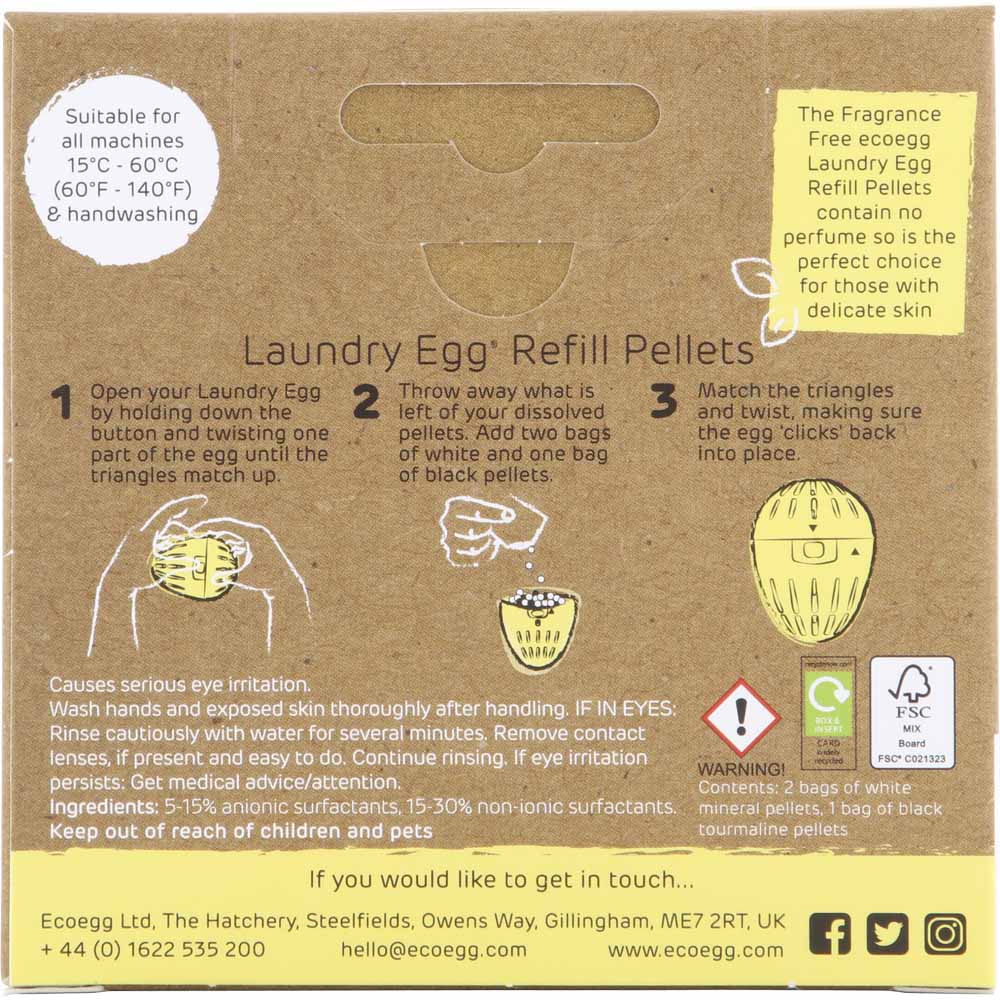ecoegg Fragrance-Free Laundry Egg Refill Pellets 50 Washes Image 2
