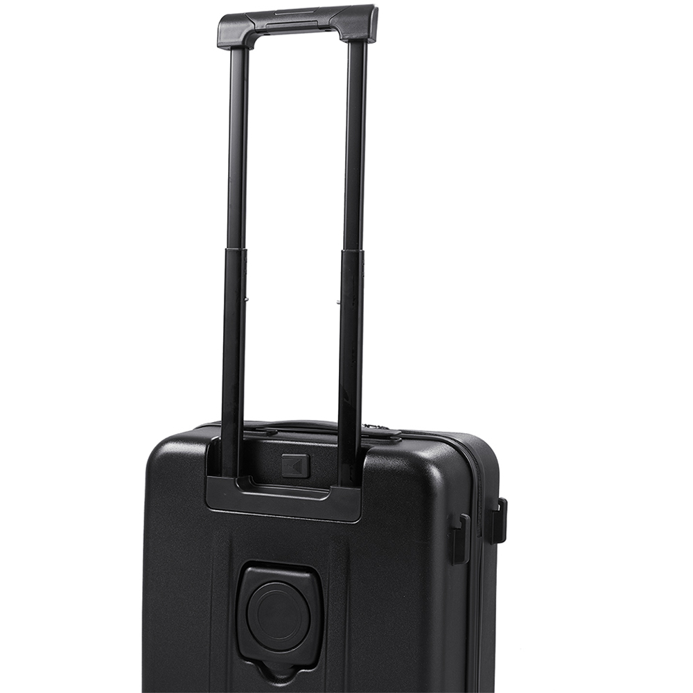 H&O Direct Black 23 inch Front Pocket Suitcase with USB Port Image 3