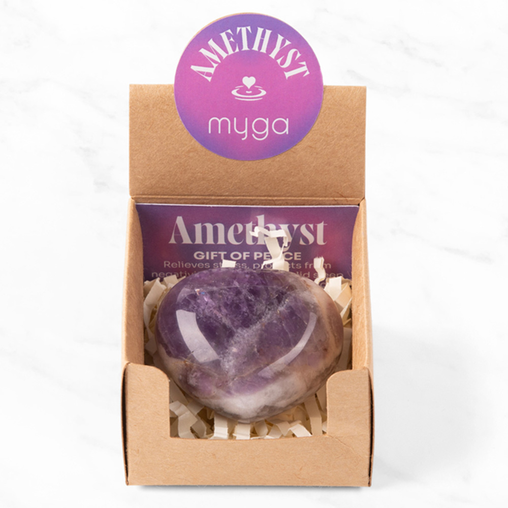 Myga Amethyst Crystal Heart Image 3