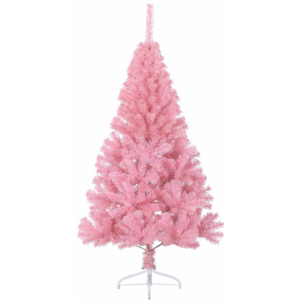 vidaXL Pre-Lit Pink Artificial Christmas Tree 6ft Image 3