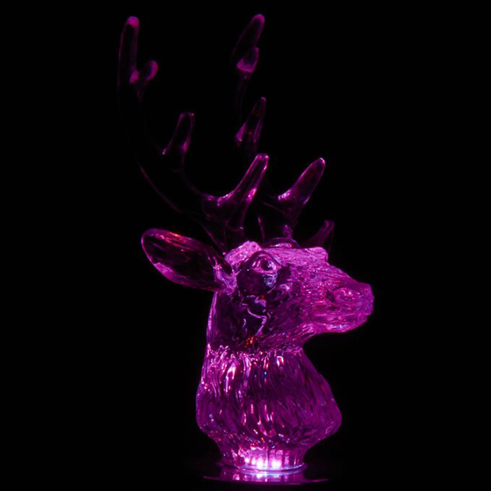 Wilko LED Colour Changing Stag Head Christmas Decoration Image 4