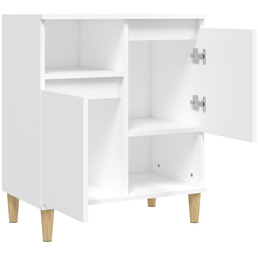 vidaXL 2 Door 2 Shelf White Sideboard Image 4
