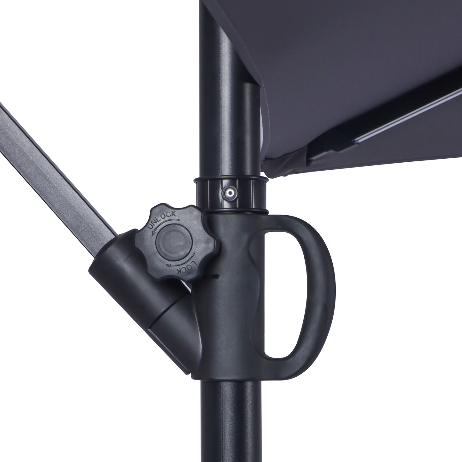 3m Parasol with Removable LED Lights Grey Image 9