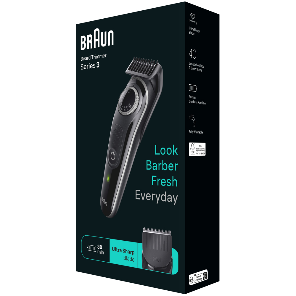 Braun Series 3 BT3430 Beard Trimmer Black Image 4