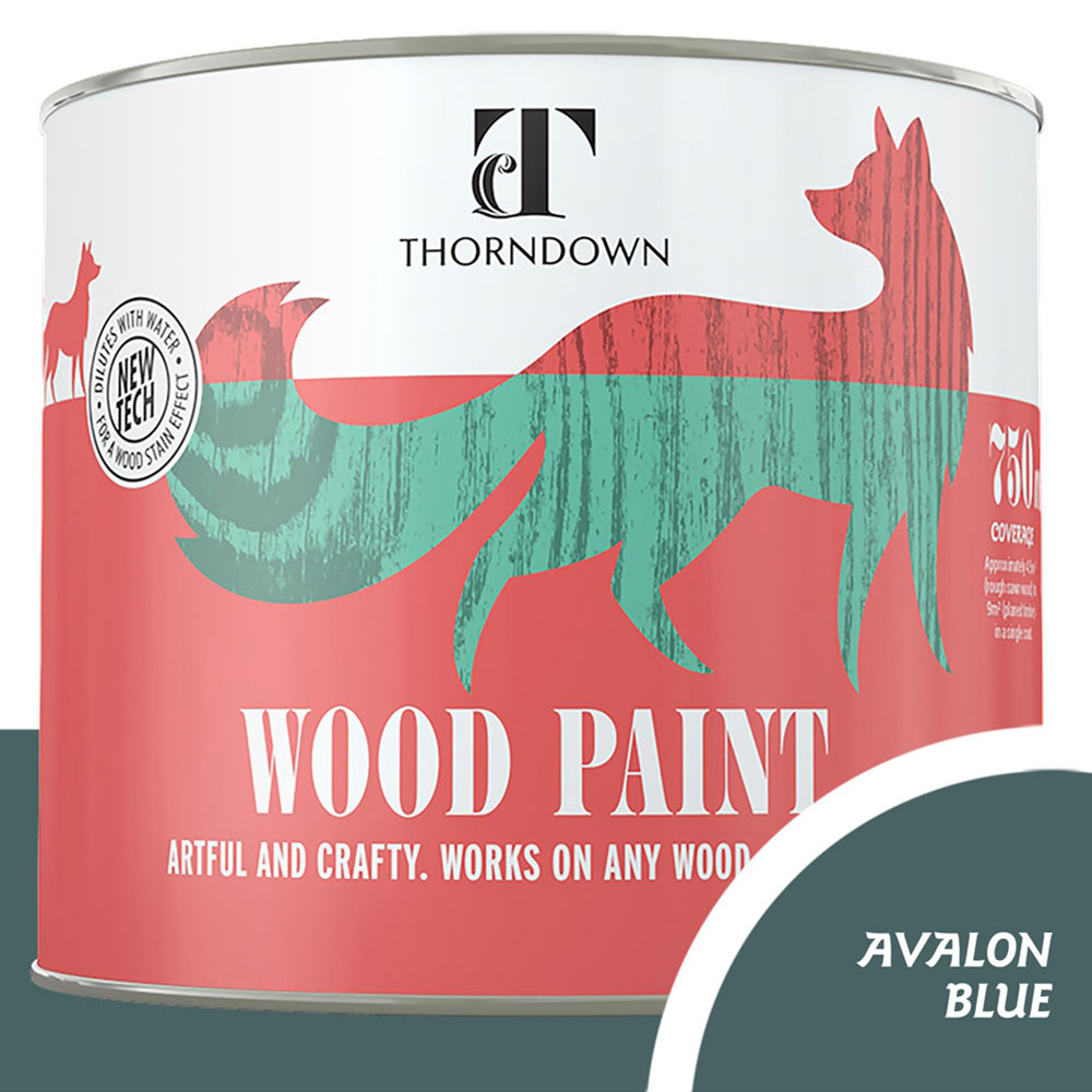 Thorndown Avalon Blue Satin Wood Paint 750ml Image 3