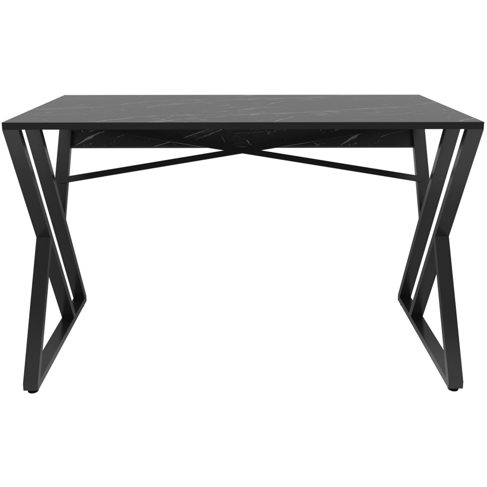Decorotika Gyza Computer Desk Black Marble Effect and Black Image 2