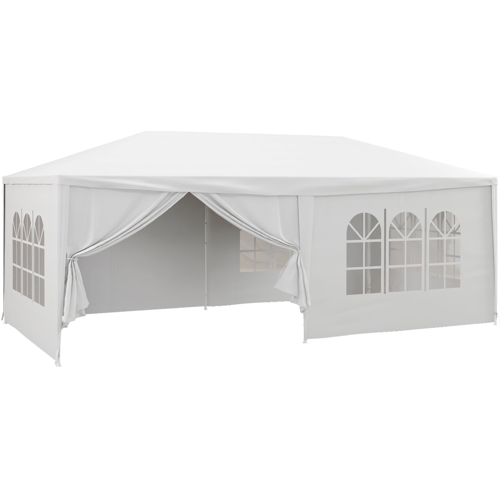 Outsunny 6 x 3m White Marquee Party Tent Image 2