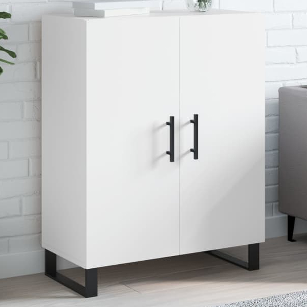vidaXL 2 Door White Sideboard Image 1
