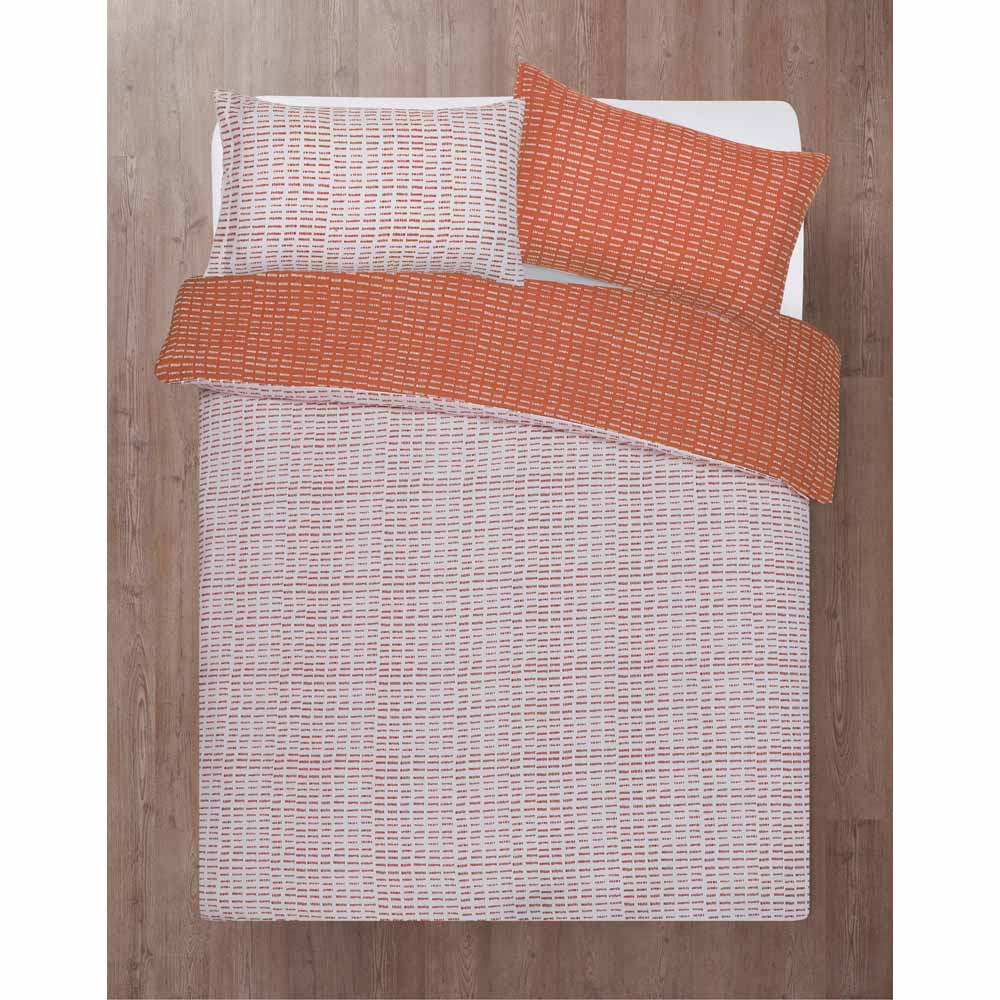 Wilko Terracotta Mark Making King Size Duvet Set Wilko