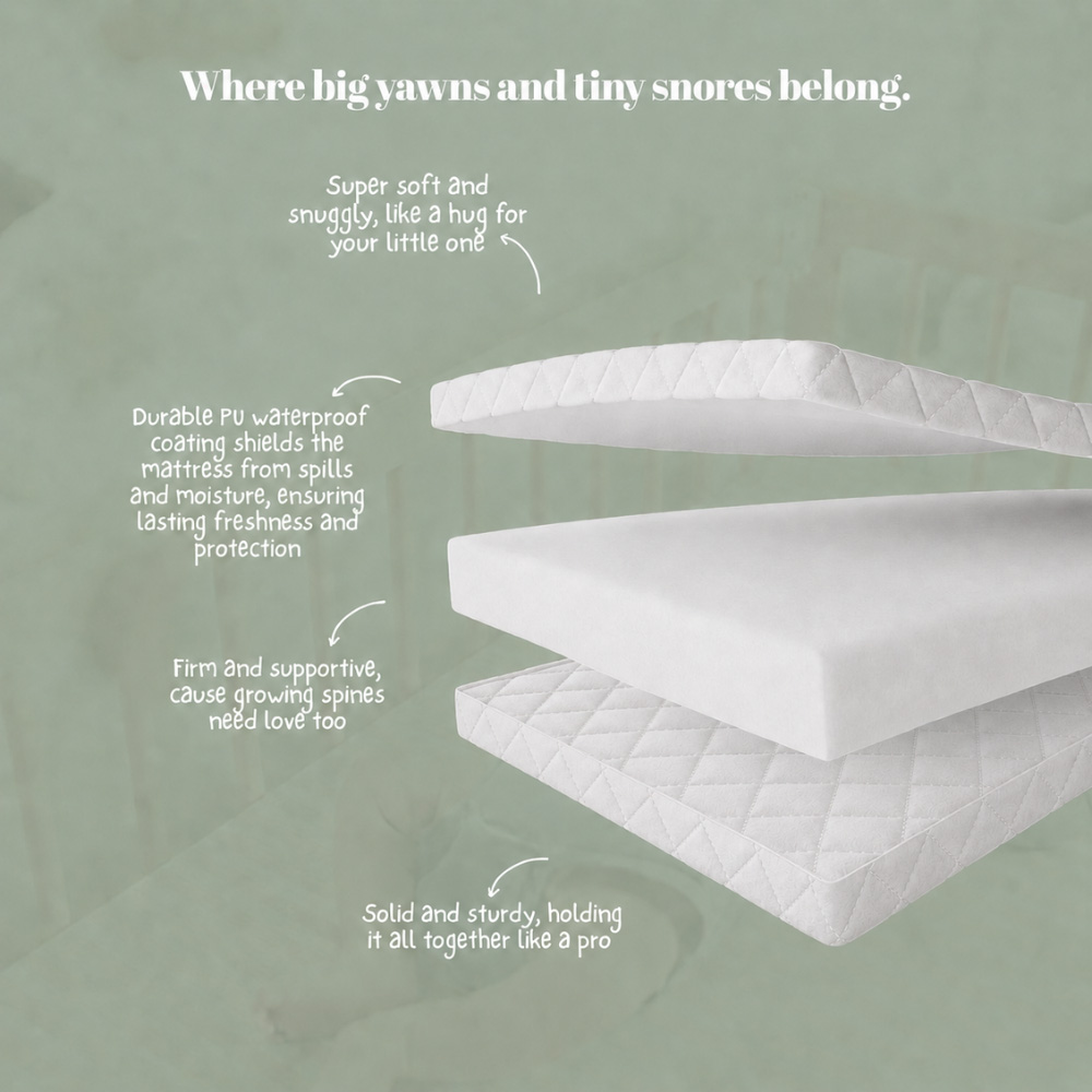 MHG Textiles Baby Cot Bed Extra Thick Mattress 120 x 60 x 15cm Image 4