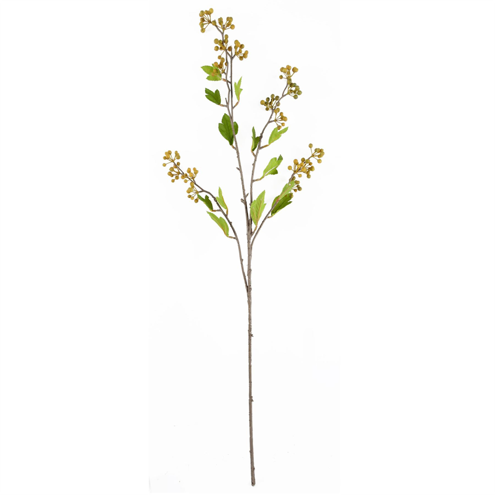 Leaf Yellow and Black Lily and Eucalyptus Artificial Flower Bundle with Vase 100cm 10 Pack Image 5