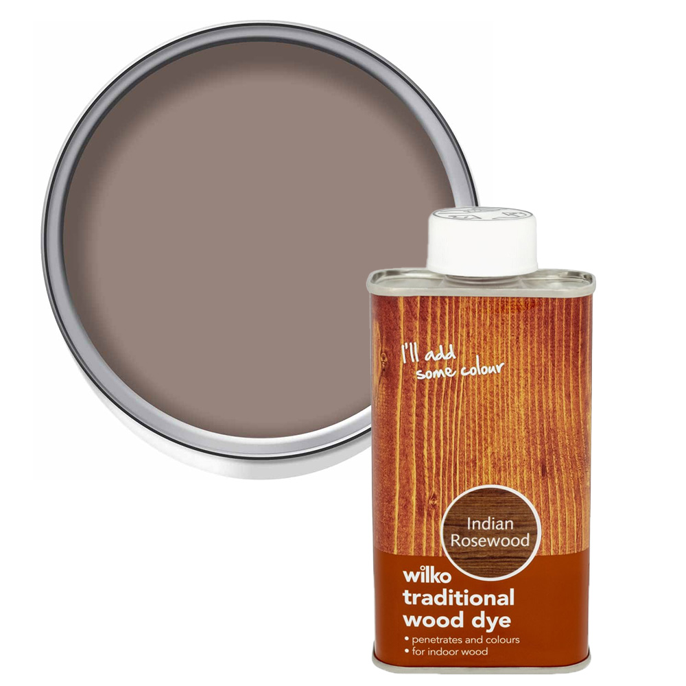 Wilko Traditional Interior Wood Dye Indian Rosewoo d 250ml Image 1