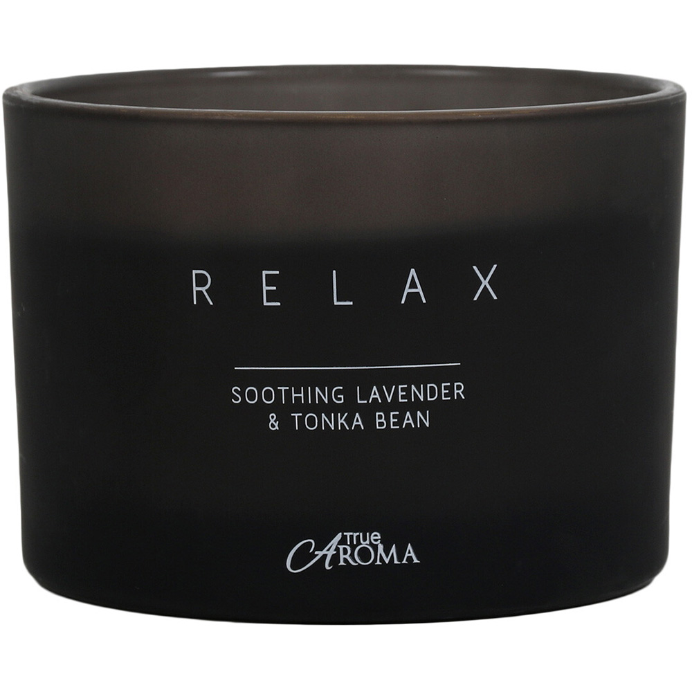 True Aroma Relax Lavender and Tonka Bean Scented Candle Image 1