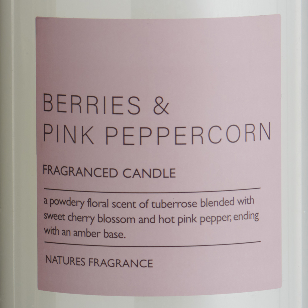 Nature's Fragrance Berries and Pink Peppercorn Pillar Candle Image 4