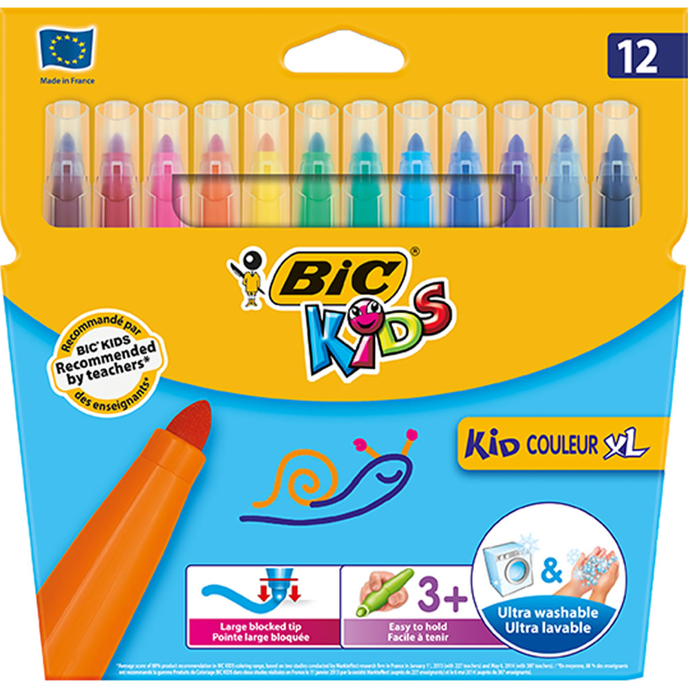 Bic Kids Couleur Extra Large Felt Pens 12 pack Image 1