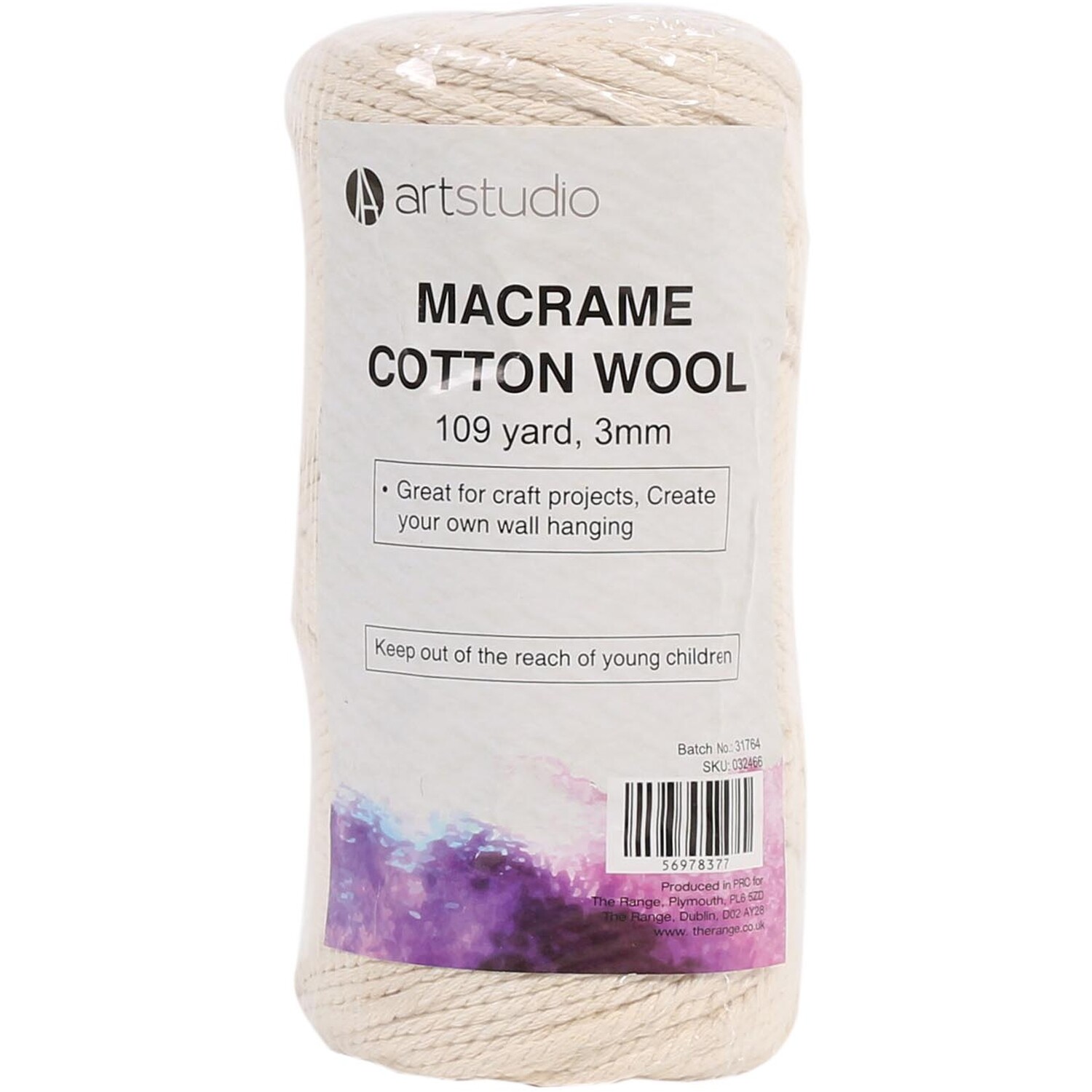Art Studio Natural Macrame Cotton Wool Image