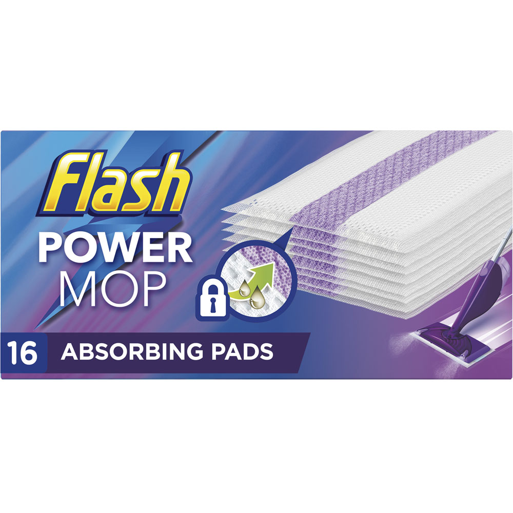 Flash Powermop Absorbing Pad Refills 16 Pack Image 1
