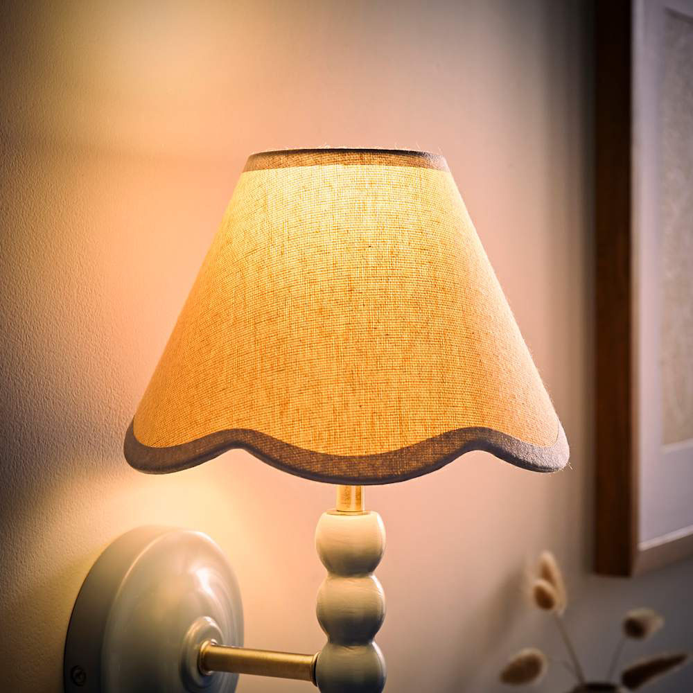 ValueLights Florie Mini Scallop Blue Trim Shade Image 2