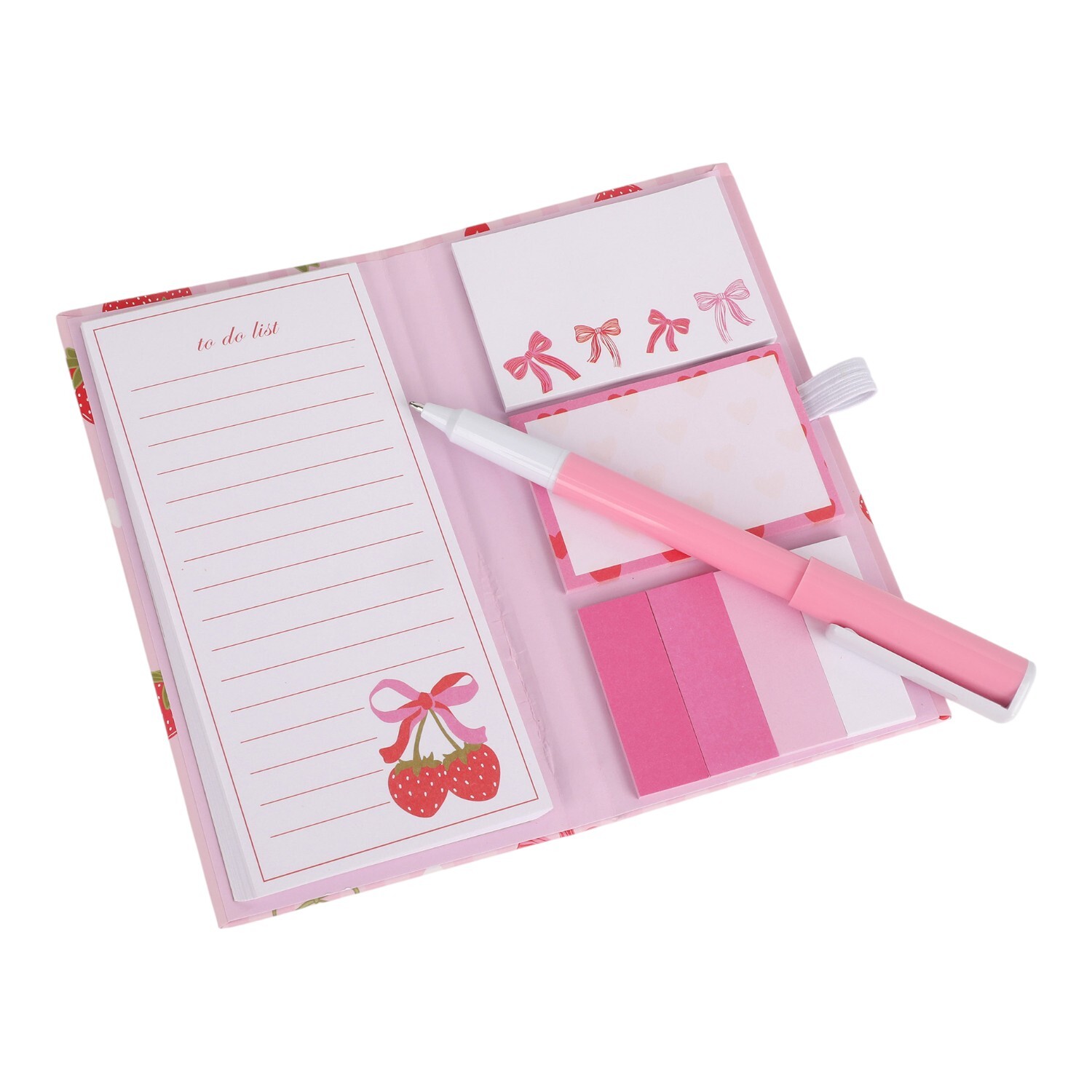 Strawberry or Heart Sticky Notes Set Image 7