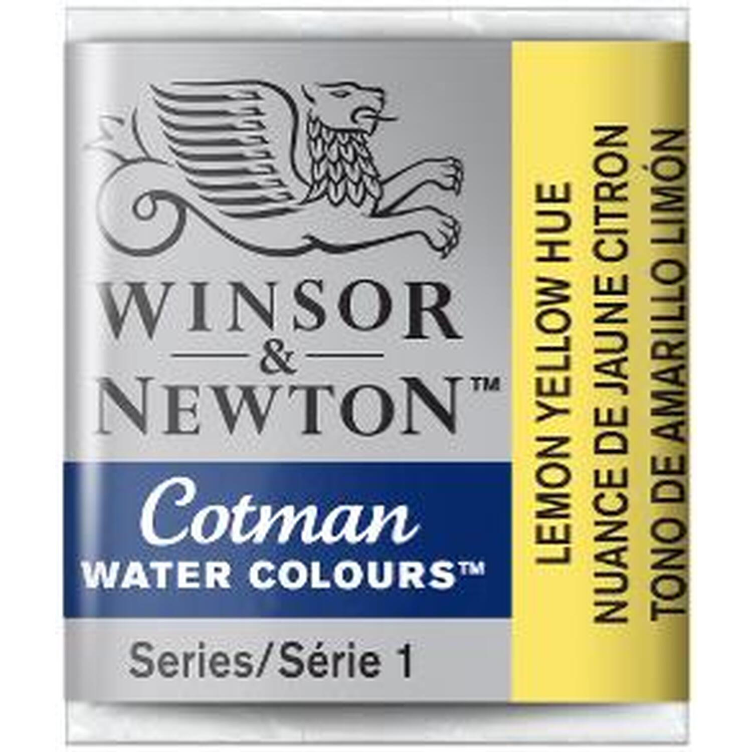 Winsor and Newton Cotman Watercolour Half Pan Paint - Lemon Yellow Hue Image