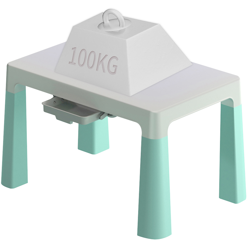 Liberty House Toys Blue and White Kids Height Adjustable Table and Chairs Image 4