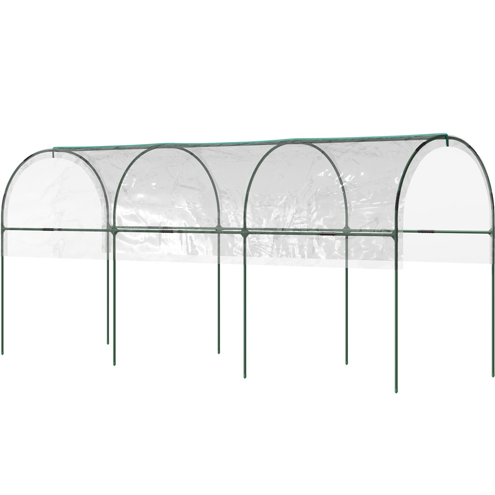 Outsunny Clear Plastic 4 x 13ft Tomato Greenhouse Image 1