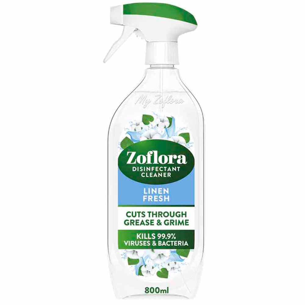 Zoflora Linen Fresh Disinfectant Multipurpose Cleaner Trigger Spray 800ml Image