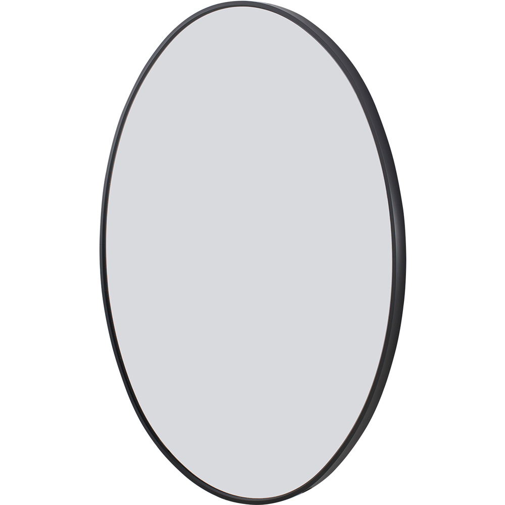 Living and Home Black Oval Aluminium Framed HD Float Glass Bathroom Mirror 40 x 60cm Image 3
