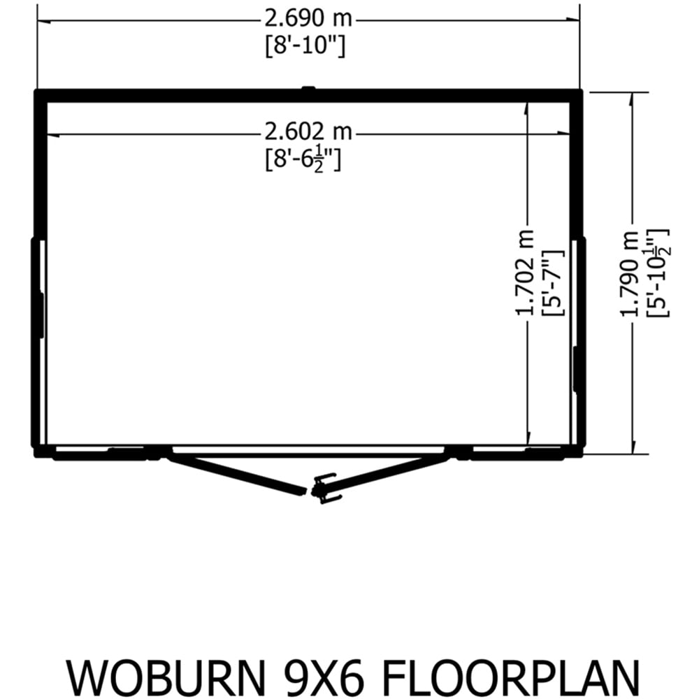 Shire Woburn 9 x 6ft Shiplap Garden Shed Image 7