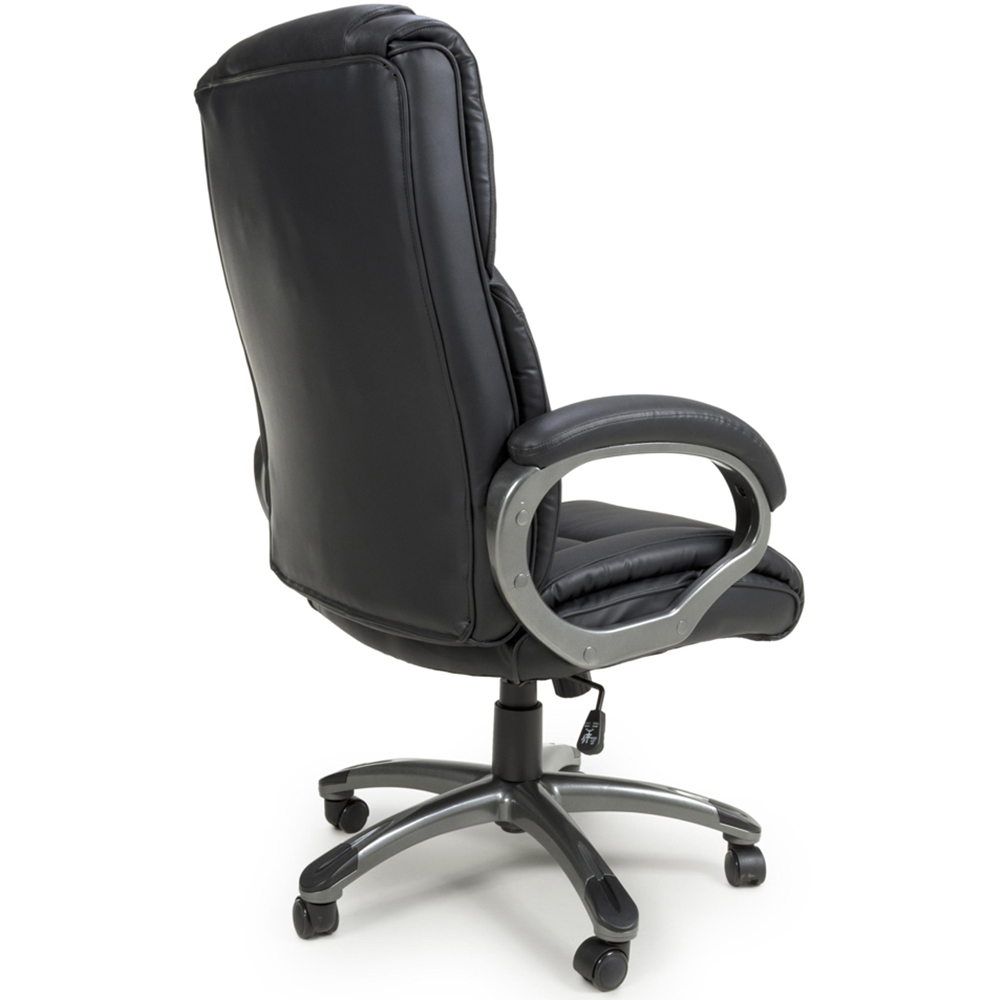 wilko Regent Black Executive Leather-Faced Office Chair Image 5