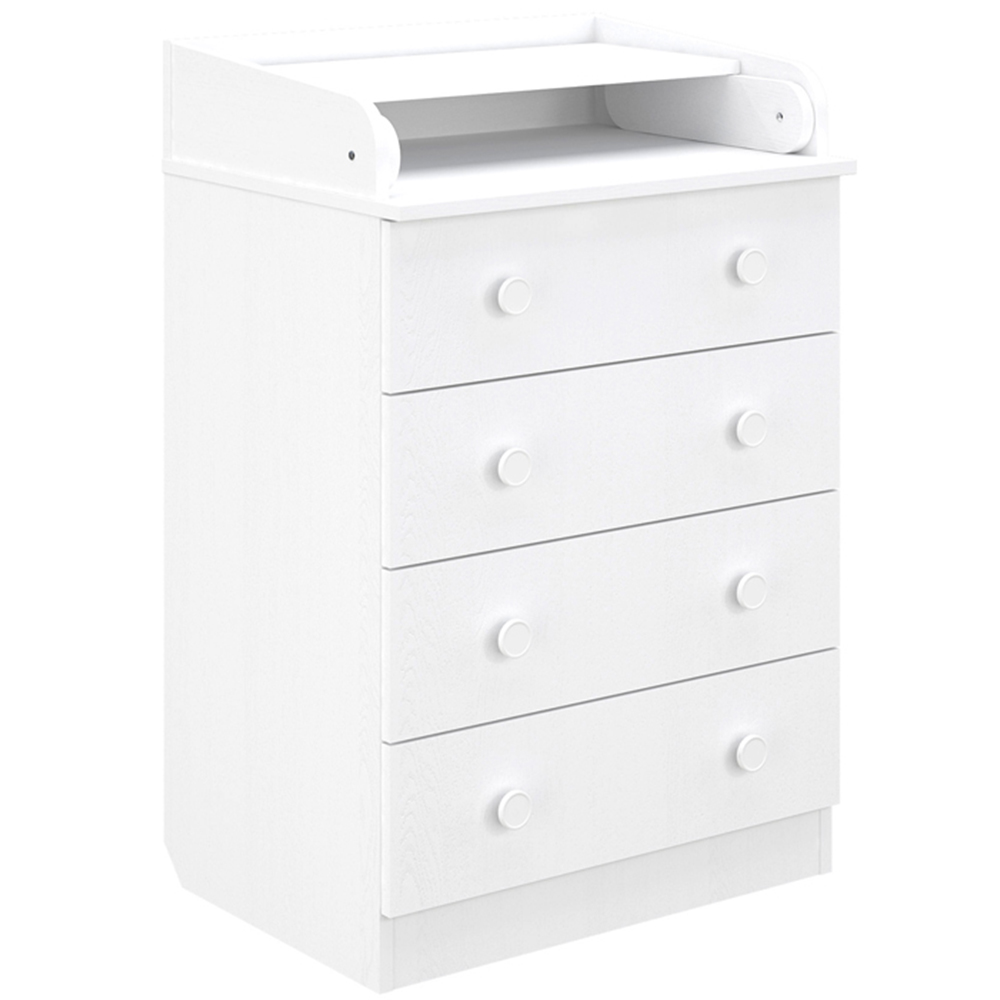Kudl 600 Kids 4 Drawer White Dresser with Changing Board Image 2