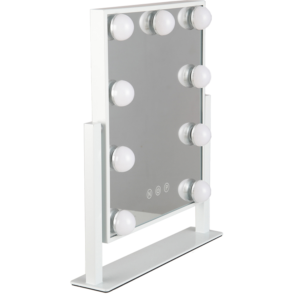 Living and Home White Hollywood LED Vanity Mirror Image 4
