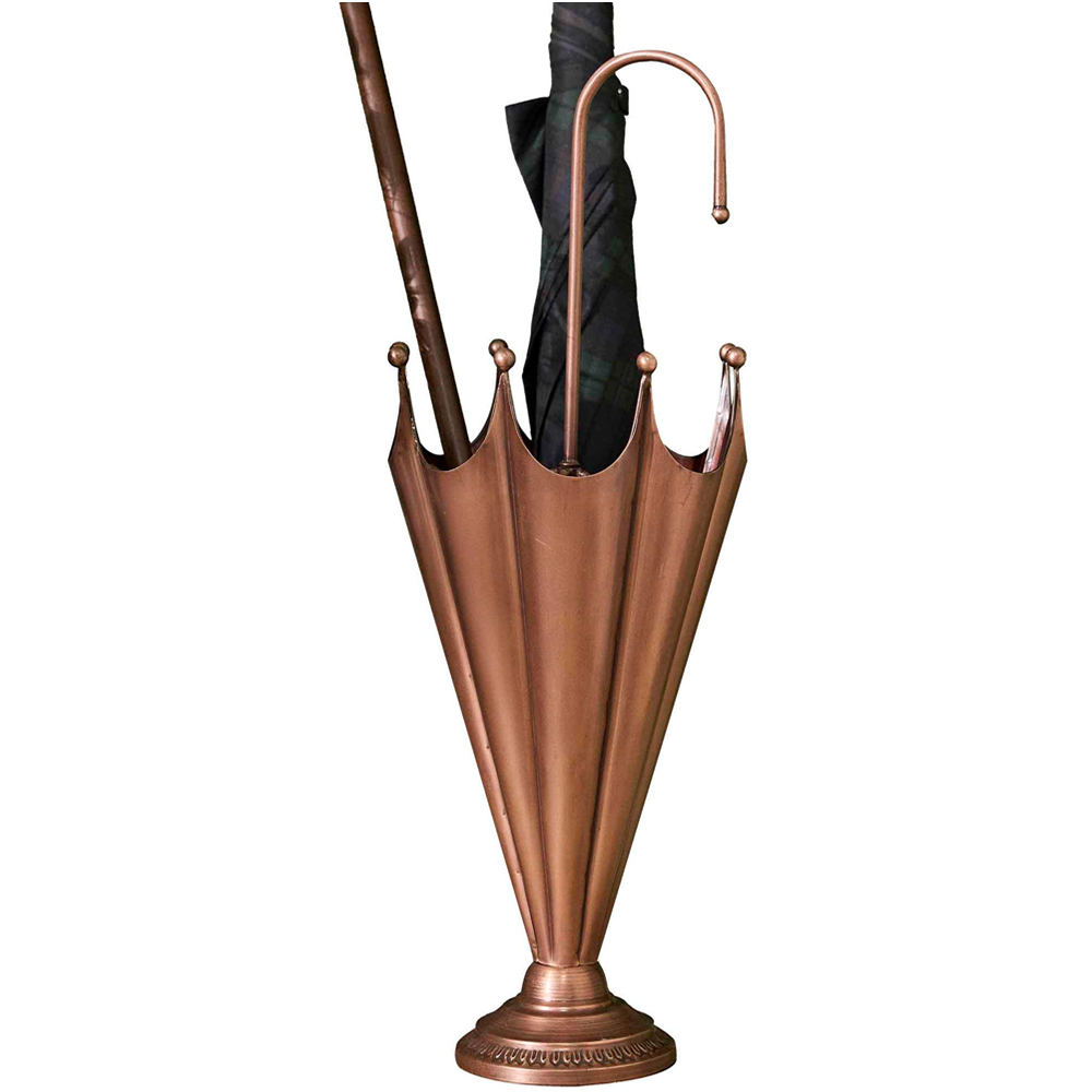 Dibor Brushed Copper Umbrella Stand Image 1