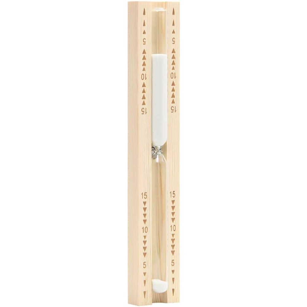 Walplus 2-in-1 Solid Pine Wood Sauna Hygrothermograph and Sand Timer Set Image 4