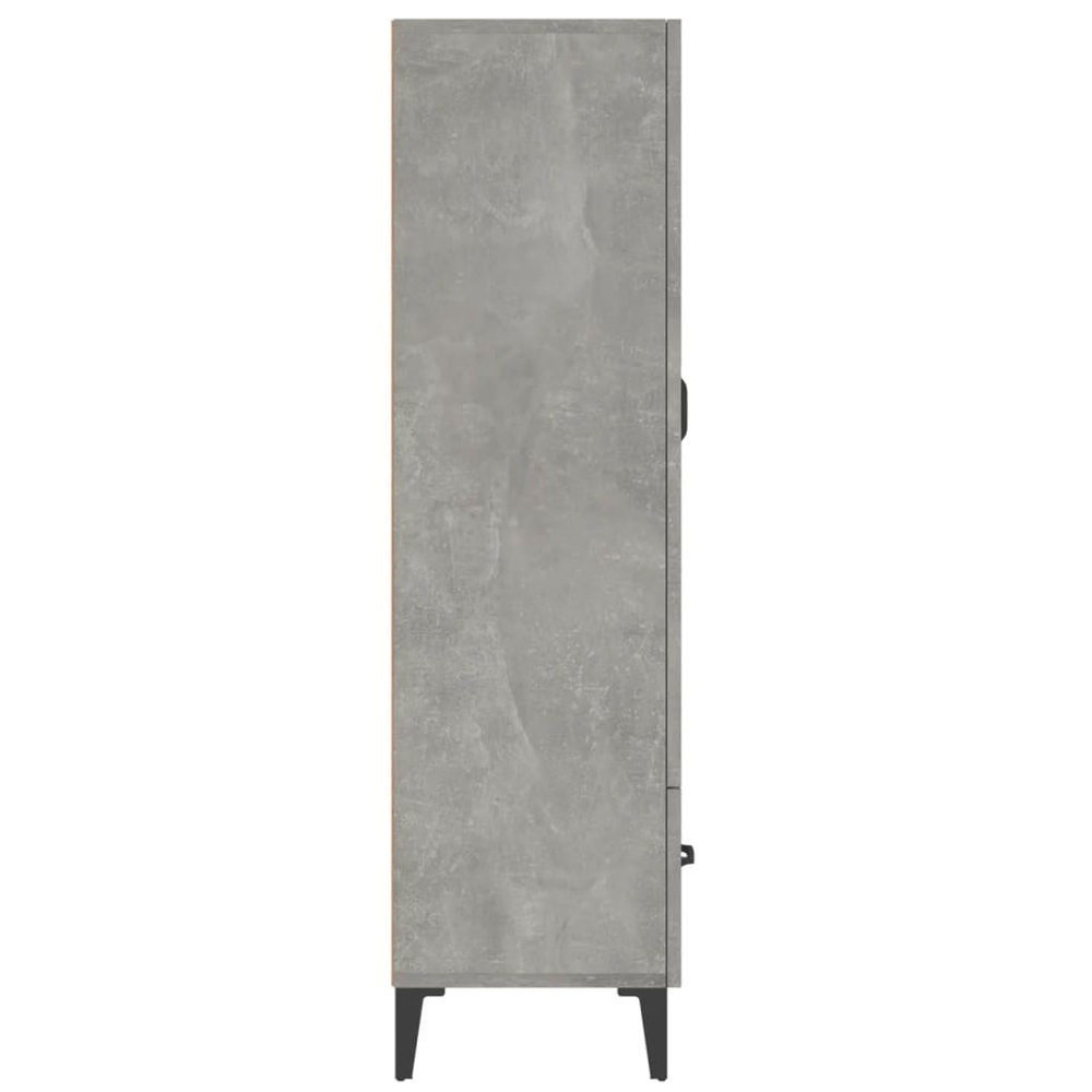 vidaXL 2 Door Single Drawer Concrete Grey Highboard Image 6