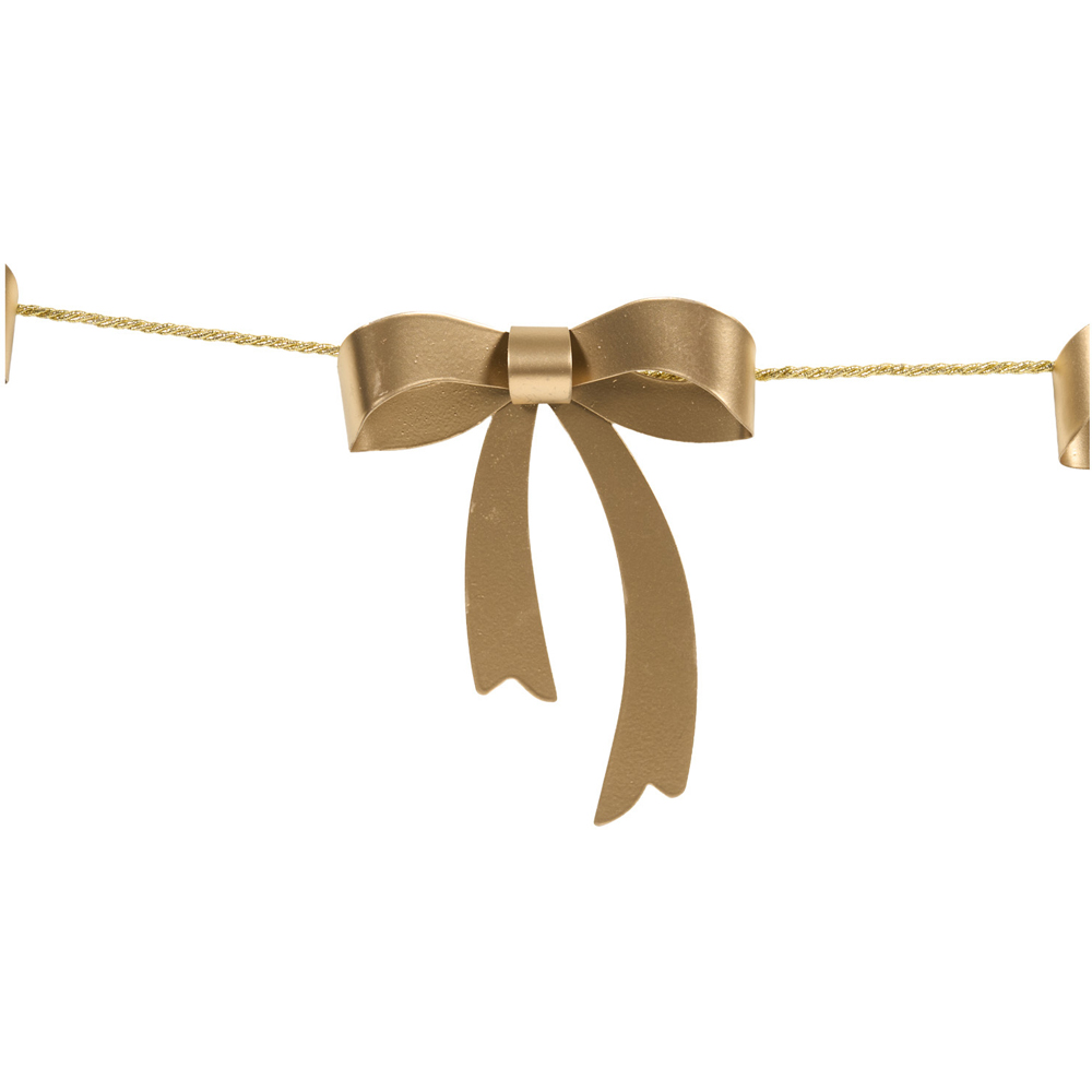 Metal Bow Garland Gold Image 4