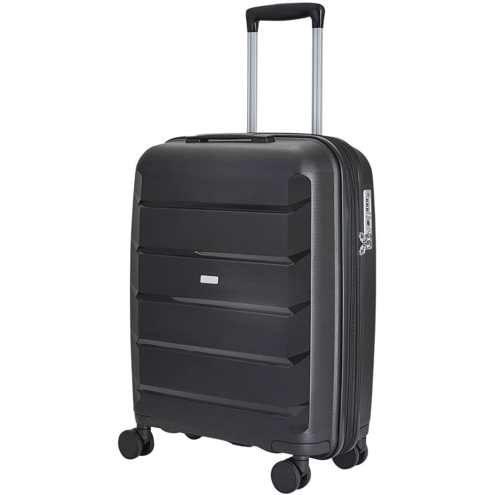 Rock Tulum Small Black Hardshell Expandable Suitcase Image 1