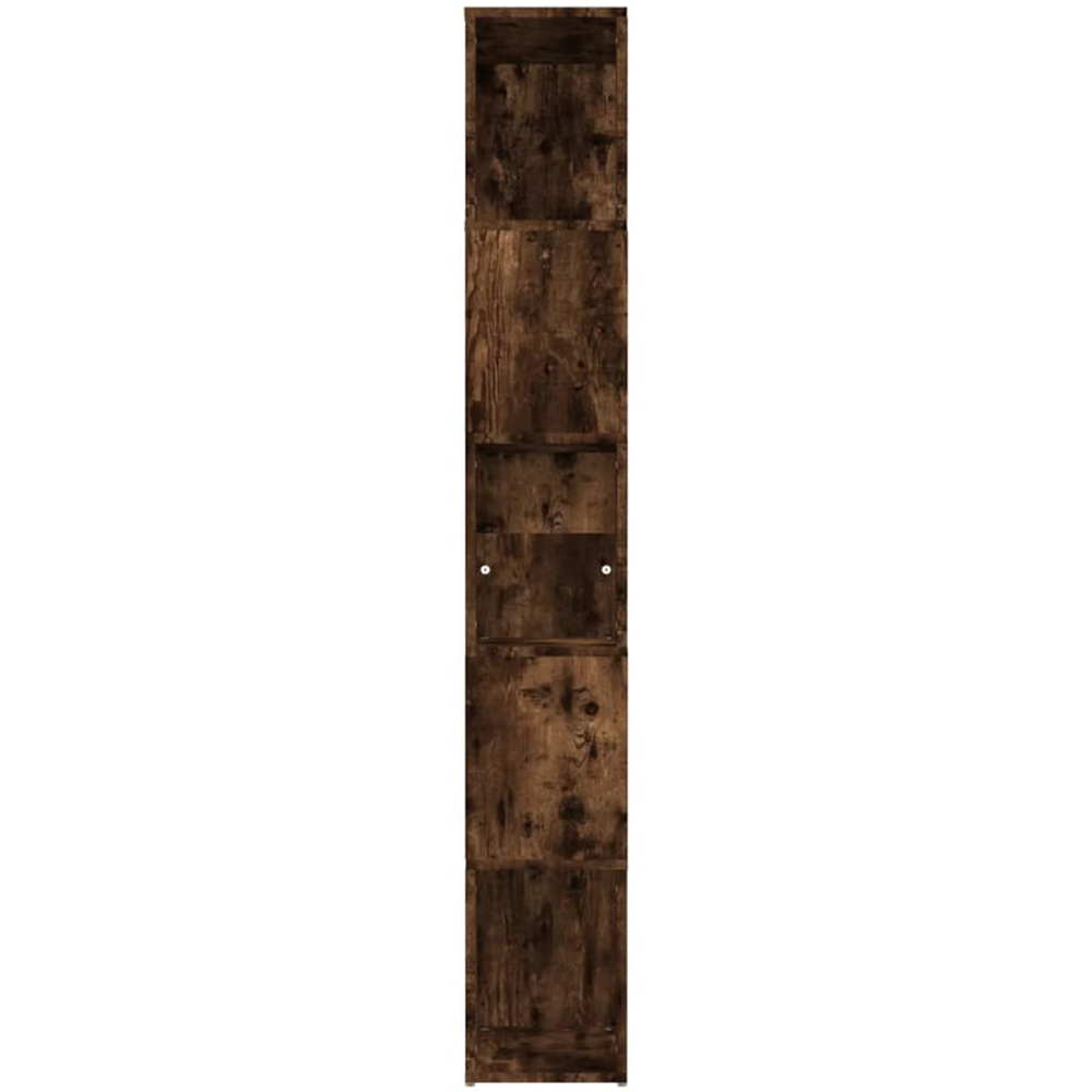 vidaXL 5 Shelf Smoked Oak Bookcase Image 5