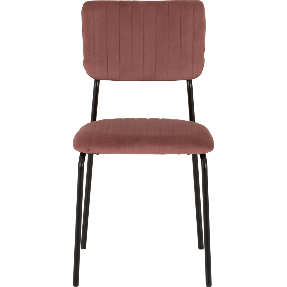Seconique Sheldon Set of 4 Pink Velvet Dining Chairs Image 3